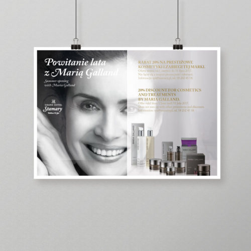 Projekt graficzny Plakat oferta SPA Maria-Galland